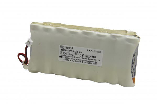 NiMH-batteri egnet til Atmos sugepumpe Sår S 041 18 Volt 2,5 Ah CE-kompatibel