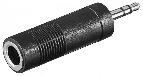 Goobay hovedtelefonadapter, AUX-stik 3,5 mm til 6,35 mm - 1x 3,5 mm jackstik (3-benet, stereo) > 1x 6,35 mm jackstik (3-benet, stereo)
