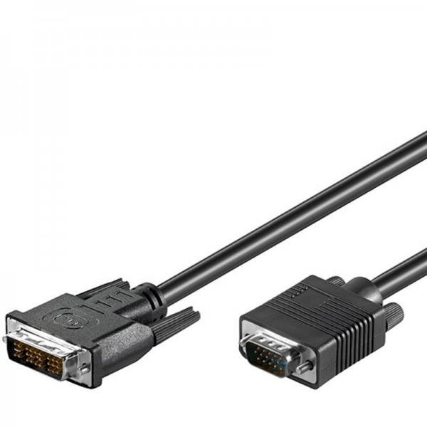 DVI-I / VGA FullHD-kabel til transmission af videosignaler fra pc til monitor