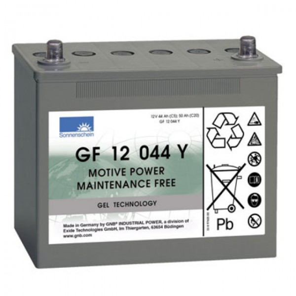 Exide Dryfit GF12044Y blybatteri med A-Pol 12V, 44000mAh