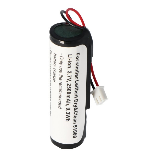 Batteri passer til Leifheit Dry & Clean 51000, Li-ion, 3,7V, 2500mAh, 9,3Wh