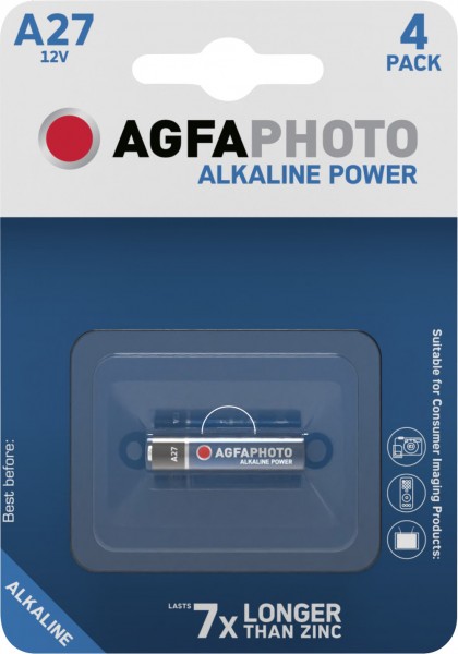 Agfaphoto Battery Alkaline, LR27, V27A, 12V Power, Retail Blister (1-Pack)