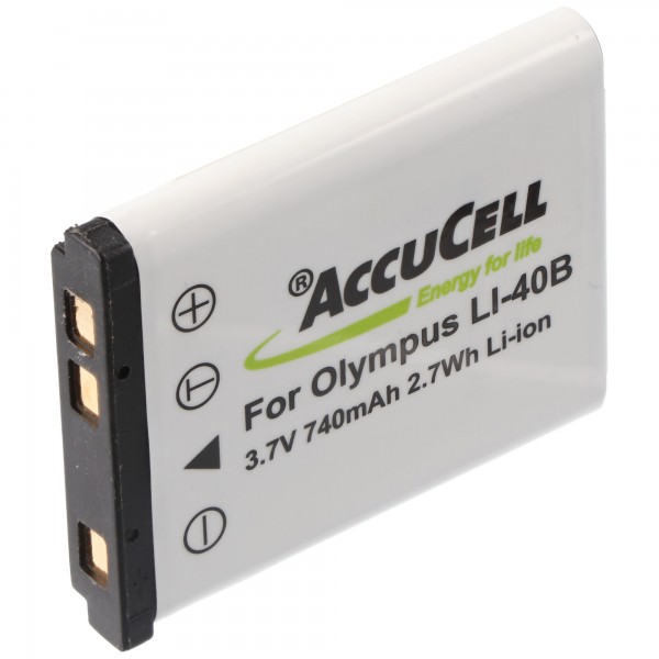 AccuCell batteri passer til Olympus LI-42B, D-630 Zoom, X-600