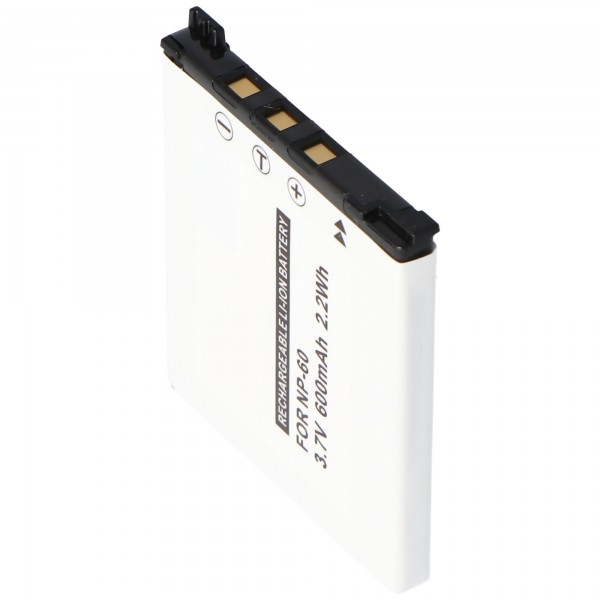 AccuCell batteri passer til Casio NP-60 batteri med maks. 720mAh