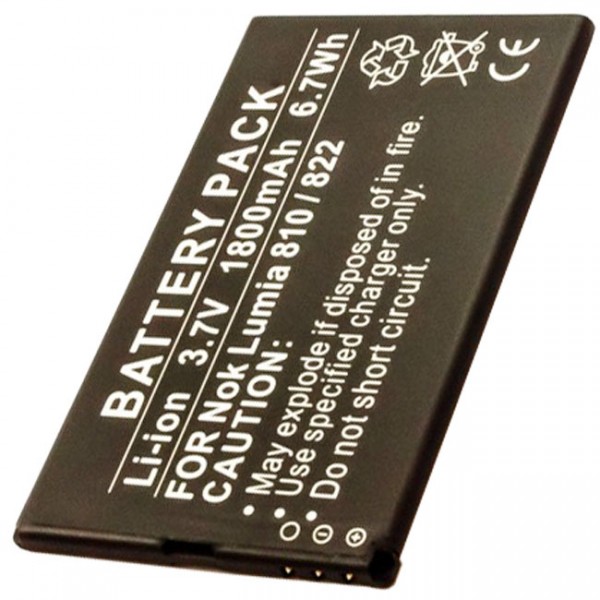 AccuCell batteri passer til Nokia Lumia 810 batteri 822, Nokia batteri BP-4W