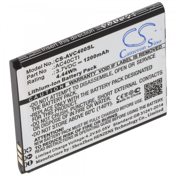AC40CTI replikabatteri er kun egnet til Archos AC40CTI-batteriet