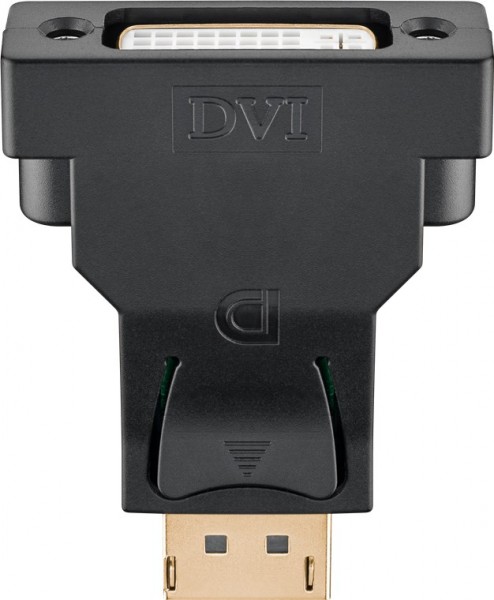 Goobay DisplayPort/DVI-D-adapter 1.1, forgyldt - DisplayPort-stik > DVI-I-stik Dual-Link (24+5 ben)