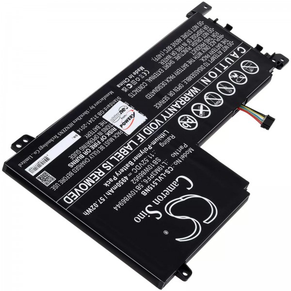 Batteri passer til bærbar Lenovo IdeaPad 5-15IIL05, type L19M3PF6, type SB10W86952 - 11.52V - 4850 mAh