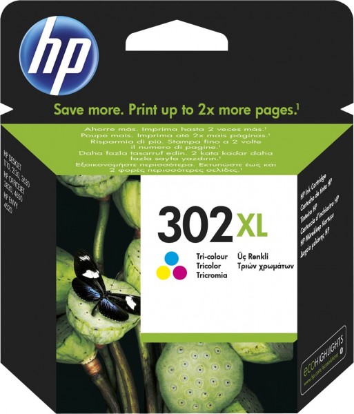 HP blækpatron NR.302XL/F6U67AE farve
