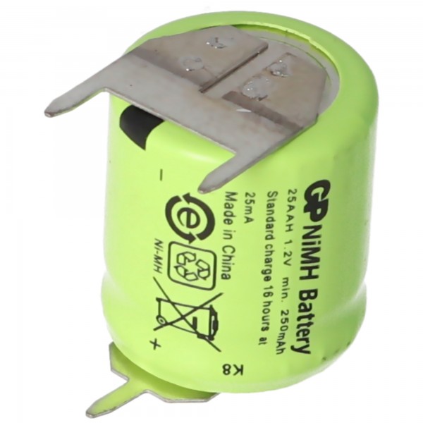 Batteri passer til Sanyo N-110AA Batteri NiCd 1/3 AA Mignon med 3-er Udskriv + / -