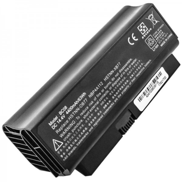 Batteri passer til HP Compaq 482372-322, HSTNN-XB77, HSTNN-OB77 14,4 Volt 4400mAh