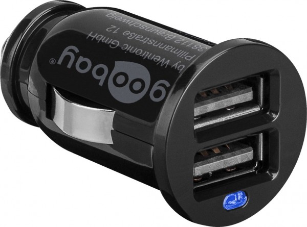 Goobay Micro USB bilopladersæt (12W/2.4A) - bilopladningsadapter og mikro USB-kabel 1,0m (sort)