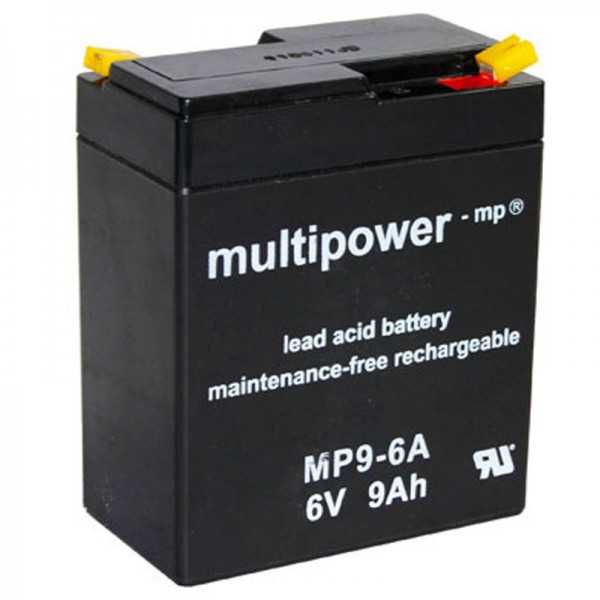 Multipower blybatteri MP9-6A, HPS-682F, FG10801, WP9-6A batteri