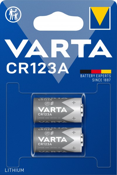 Varta batteri lithium, CR123A, 3V foto, detailblister (2-pak)