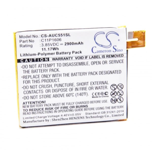 Batteri passer til Asus Zenfone 3 Laserbatteri ZC551KL, 0B200-02250000, C11P1606, C11-P1606