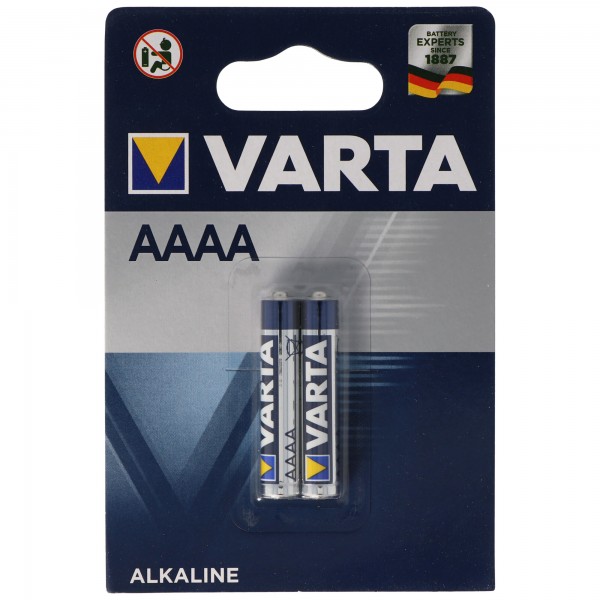 Varta 4061 Elektronik AAAA Batteri 88422, Producent nr.: 04061101402, ca. 41.5x8.3mm