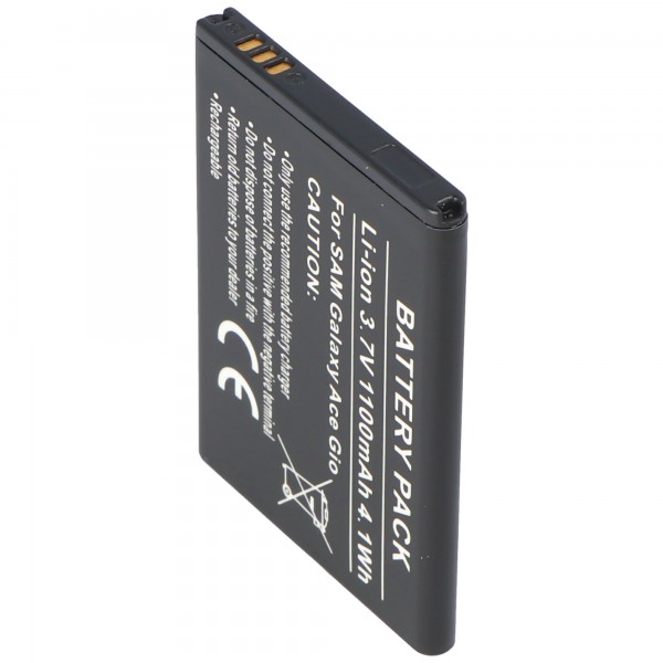 AccuCell batteri passer til Samsung Galaxy ACE batteri EB494358VU