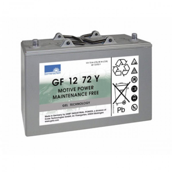 Exide Dryfit GF12072Y blybatteri med A-Pol 12V, 80000mAh