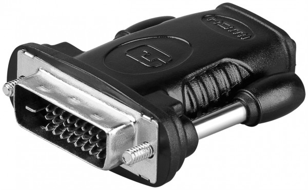 Goobay HDMI™/DVI-D-adapter, forniklet - HDMI™-stik (type A) > DVI-D-stik med dobbelt link (24+1 ben)