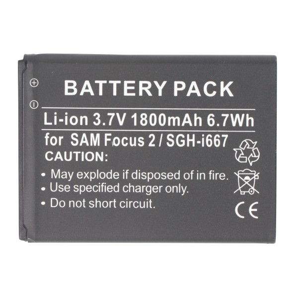 Samsung SGH-I667, Focus 2, EB494865VA udskiftningsbatteri fra AccuCell
