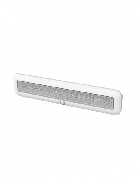 Velamp LAGOON: 30 cm genopladelig LED-strimmel til skabe, skabe og køkkener. 200 lumen. Med PIR. hvid