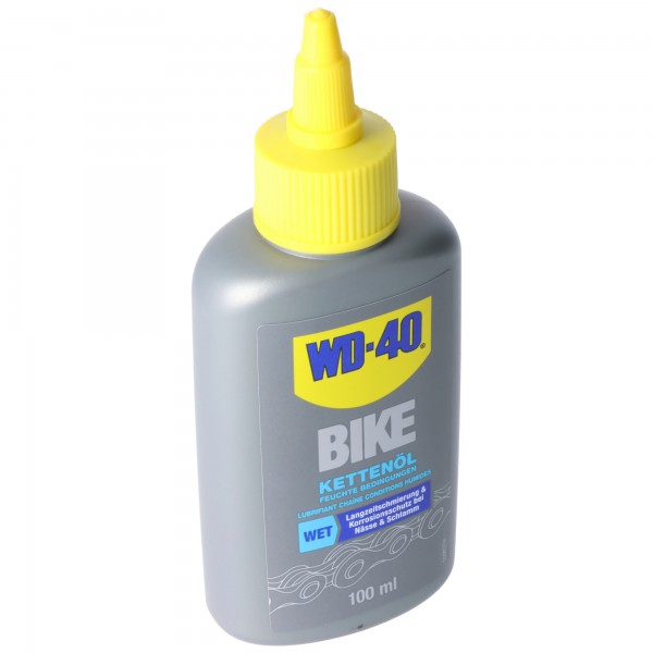WD-40 BIKE kædeolie, cykelkædeolie til våde forhold, WD-40 WET, korrosionsbeskyttelse i våde og mudrede forhold