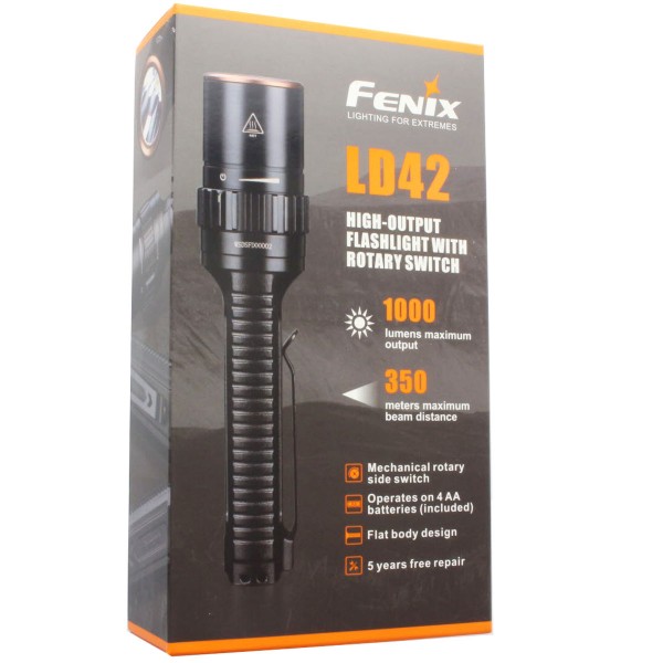 Fenix LD42 LED lommelygte Cree XM-L2 U2 LED med max. 1000 lumen inklusive batterier
