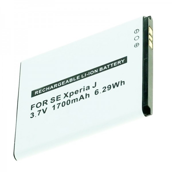 AccuCell batteri passer til Sony Ericsson mobiltelefon BA900, Xperia J, GX, T, TX 1700mAh
