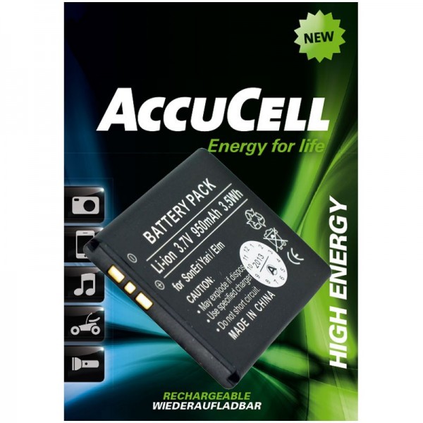 AccuCell batteri passer til Sony Ericsson Yari, BST-43 batteri