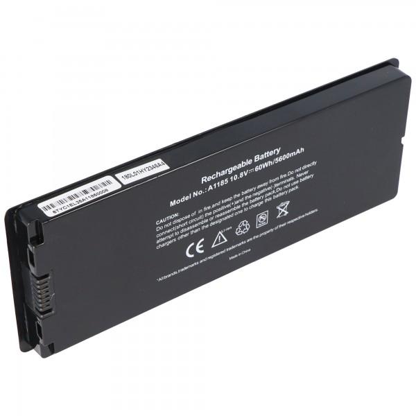 AccuCell batteri passer til Apple Macbook 13 A1185, MA561 Black