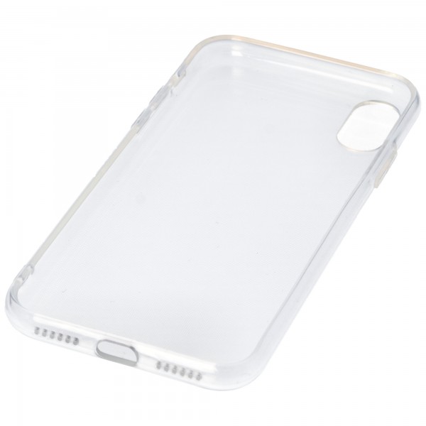 Etui, der passer til Apple iPhone XS - gennemsigtigt beskyttelsesdæksel, anti-gul luftpude, faldsikring, silikone mobiltelefondæksel, robust TPU-etui