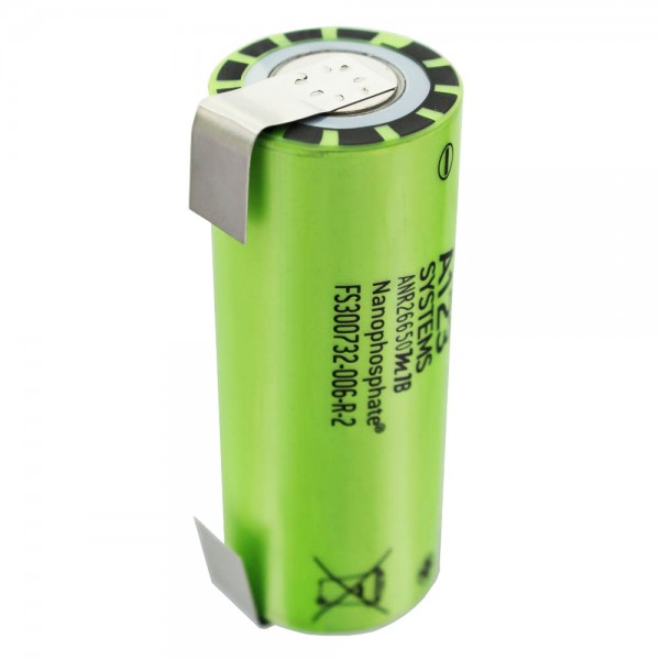 A123 ANR26650M1B 2500mAh 3,3V LiFePo4 genopladeligt batteri med loddekoder U