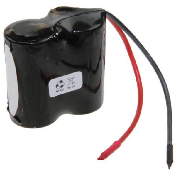 Nødbelysningsbatteri F1x2 Saft VNT C med kabel 10cm med åben streng 2,4V, 2500mAh