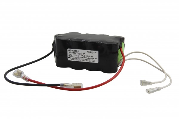 NC-batteri egnet til Primedic Defi B type M110 med NTC CE-overensstemmelse