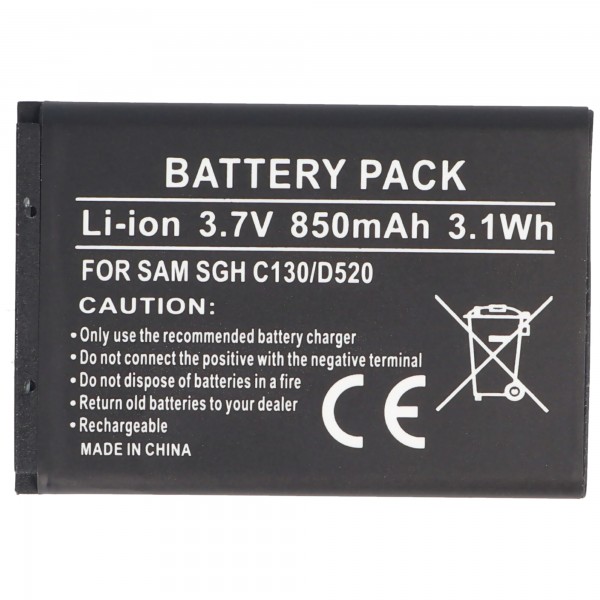 AccuCell batteri passer til Samsung SGH-X150, BST3108BEC / STD