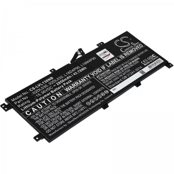 Batteri til bærbar Lenovo ThinkPad L13 Yoga Gen 2 20VLS01300, L13 Yoga 20R5001XAU, type L18M4P90 - 15.36V - 2850 mAh