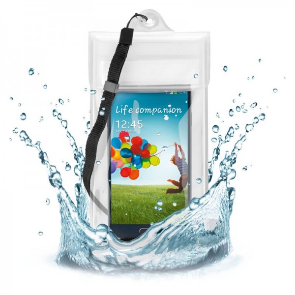 Vandtæt taske Beachbag til Apple iPhone 4, iPhone 5, Samsung Galaxy S3, op til 9x14cm