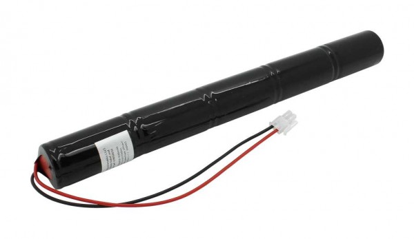 Nødlys batteri NiCd 6.0V 4500mAh L1x5 Mono D med 230mm kabel og stik erstatter Saft 329056010
