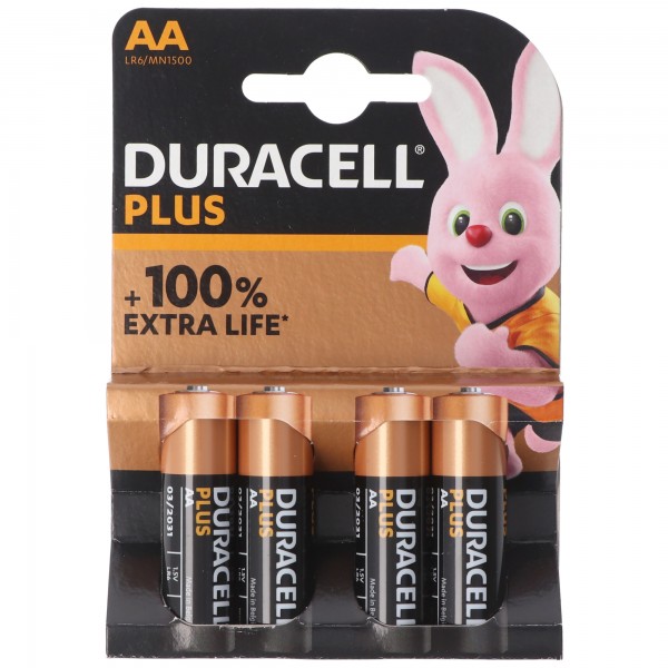 DURACELL Mignon AA LR6 4-pakts alkalisk batteri