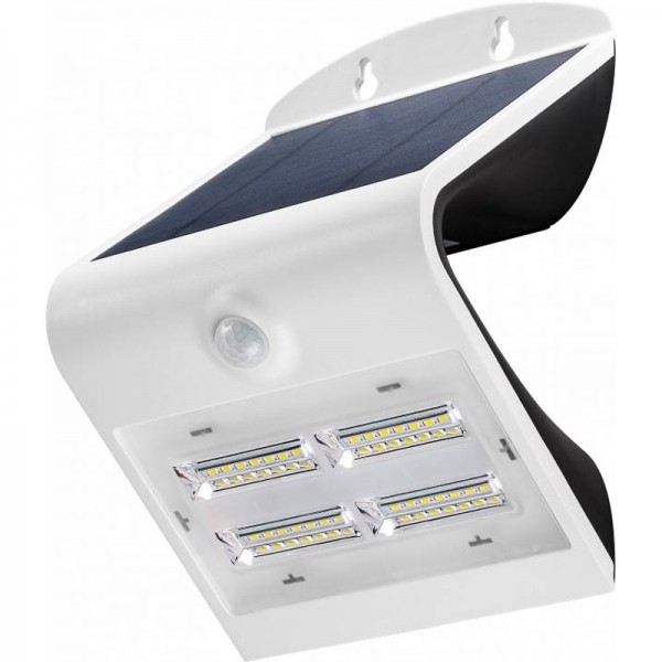 LED solbelysning med bevægelsesføler, 3,2W med lithium-ion batteri 18650
