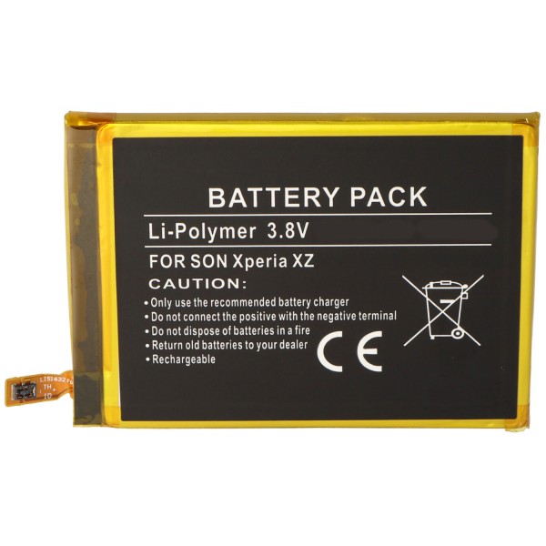 Batteri passer til Sony XPERIA XZ, Li-Polymer, 3.8V, 2900mAh, 11.0Wh, indbygget, uden værktøj