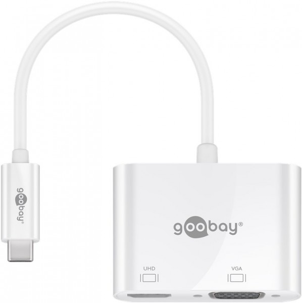 Goobay USB-C™ multiport-adapter HDMI™+VGA - udvider en USB-C™-enhed med en HDMI™- og en VGA-port