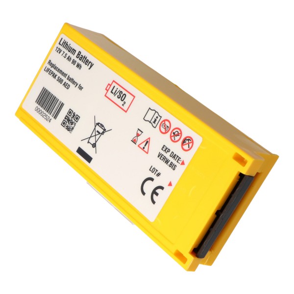 Lithium-batteri egnet til Physio Control Defibrillator Lifepak 500 - 300-5380-030, 11141-000016
