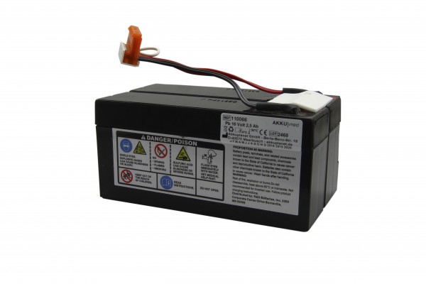 Blybatteri egnet til Physio Control Defibrillator Lifepak 9