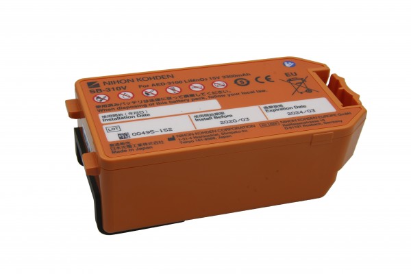 Original Nihon Kohden litiumbatteri defibrillator Cardiolife AED3100 - SB310V