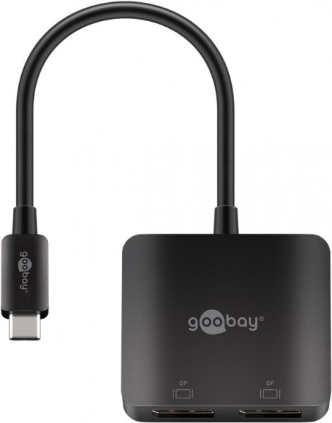 Goobay USB-C™-adapter til 2x DisplayPort - USB-C™-stik > DisplayPort-stik