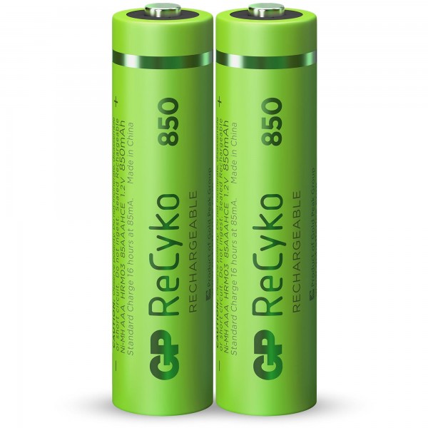 AAA batteri GP NiMH 850 mAh ReCyko 1.2V 2 stk
