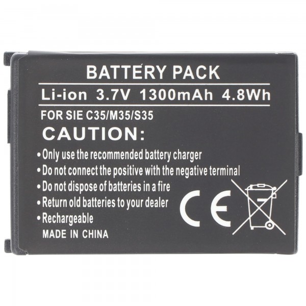 AccuCell batteri passer til Siemens C35, M35, S35, 1300mAh