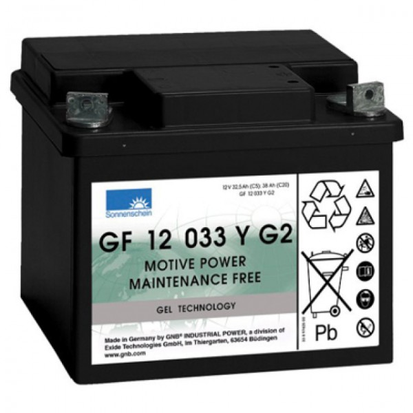 Exide Dryfit GF12033YG2 blybatteri med M6 skrueterminal 12V, 32500mAh