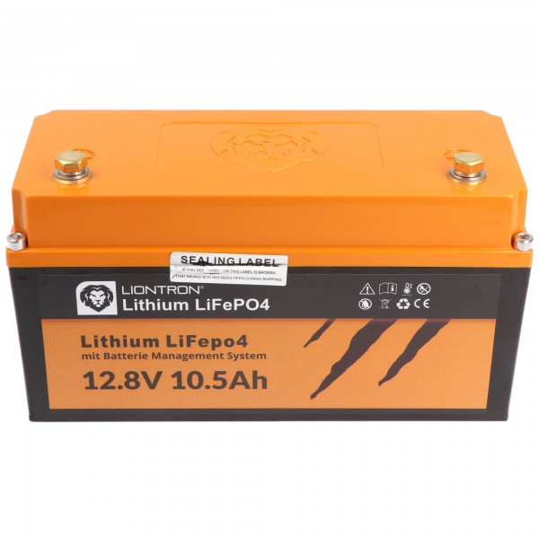 LIONTRON LiFePO4 batteri Smart BMS 12.8V, 10.5Ah - fuld udskiftning af 12 volt blybatterier